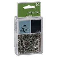 Top Flight Paper Clips, Large, 60 Each