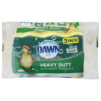 Dawn Ultra Scrubber Sponges, Heavy Duty, 3 Pack, 3 Each