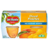 Del Monte Diced No Sugar Added Peaches, 4 Each
