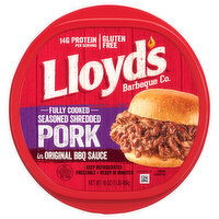 Lloyd's Pork, in Original BBQ Sauce, Seasoned Shredded, 16 Ounce