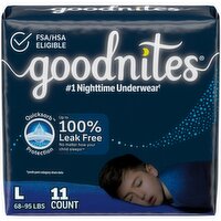 GoodNites Underwear, Boys, Large (68-95 lbs), 11 Each