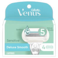 Venus Deluxe Smooth Sensitive Women's Razor Blade Refills, 4 Each