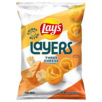 Lay's Layers Potato Snacks, Three Cheese Flavored, Bites, 1.75 Ounce