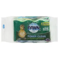 Dawn Ultra Scrubber Sponges, Power Clean, 3 Pack, 3 Each