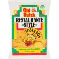 Old Dutch Restaurante Style Yellow Corn Tostados Premium Tortilla Chips, 13 Ounce