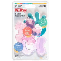 Nuby 3-Step 3m+ Teether Set, 1 Each