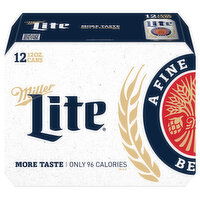 Miller Lite Beer, Pilsner, 12 Each