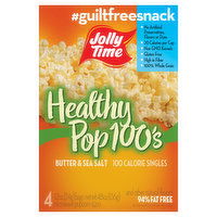 Jolly Time Healthy Pop 100's Popcorn, Microwave, Butter & Sea Salt, 4 Each