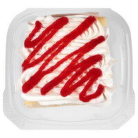 Cub White Cake Slice with Raspberry Chantilly, 1 Each