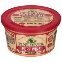 Pine River Cheese Food, Cold Pack, Port Wine, 8 Ounce