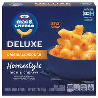 Kraft Cheese Sauce & Pasta, Deluxe, Homestyle, Rich & Creamy, Original Cheddar, 12 Ounce