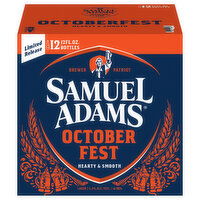 Samuel Adams Beer, Octoberfest, Hearty & Smooth, Limited Release, 12 Each