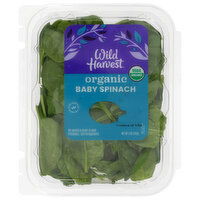 Wild Harvest Spinach, Organic, Baby, 5 Ounce