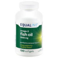 Equaline Fish Oil, 1000 mg, Omega-3, Softgels, 100 Each