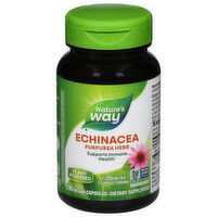 Nature's Way Echinacea Purpurea Herb, 1200 mg, Vegan Capsules, 100 Each