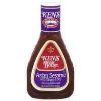 Ken's Steak House Asian Sesame with Ginger & Soy Dressing & Marinade, 16 Fluid ounce
