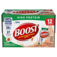 Boost High Protein Creamy Strawberry Flavor Balanced Nutritional Drink, 12 Each