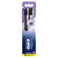 Oral-B Charcoal Advanced Whitening Charcoal Toothbrushes, Soft, 2 Count, 2 Each