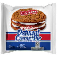 Little Debbie Creme Pie, Double Decker, Oatmeal, 3.9 Ounce