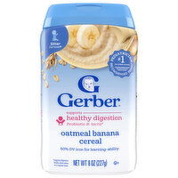 Gerber Cereal, Sitter 2nd Foods, Oatmeal Banana, 8 Ounce