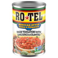 Ro-Tel Diced Tomatoes, Lime & Cilantro, Mexican Style, 10 Ounce