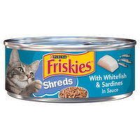 Friskies Shreds Cat Food, with Whitefish & Sardines in Sauce, 5.5 Ounce