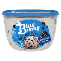 Blue Bunny Frozen Dairy Dessert, Cookies 'N Cream, 48 Fluid ounce