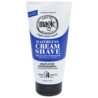 Magic Razorless Cream Shave, Regular Strength, Light Fresh Scent, 6 Ounce