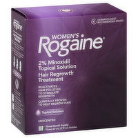 Rogaine Hair Regrowth Treatment, Women's, Unscented, 3 Each