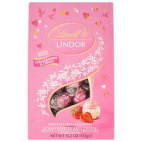 Lindt Lindor White Chocolate Truffles, Strawberries and Cream, 15.2 Ounce