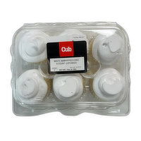 Cub Bakery White Cupcakes with Whipped Icing, 6 Each