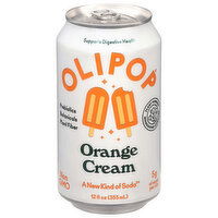 Olipop Orange Cream Soda, 12 Fluid ounce