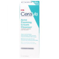 CeraVe Acne Foaming Cream Cleanser, 5 Fluid ounce