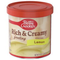 Betty Crocker Frosting, Lemon, Rich & Creamy, 16 Ounce