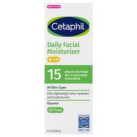 Cetaphil Facial Moisturizer, Daily, Broad Spectrum SPF 15, 4 Fluid ounce