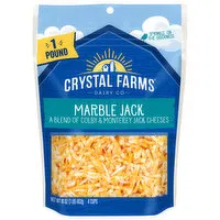 Crystal Farms Cheese, Marble Jack, 16 Ounce