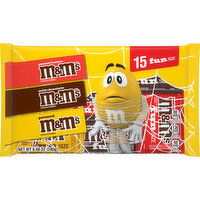 M&M'S M&M'S Milk Chocolate, Peanut & Peanut Butter Fun Size Halloween Candy Variety Pack, 15 Ct Bag, 8.48 Ounce