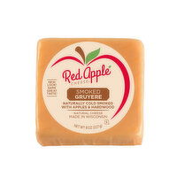 Red Apple Cheese Cheese, Gruyere, Apple Smoked, 8 Ounce