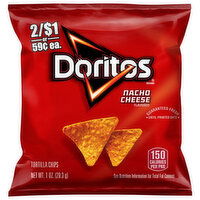 Doritos Tortilla Chips, Nacho Cheese, 1 Ounce