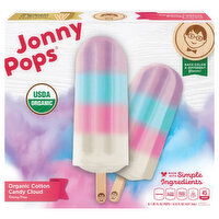 JonnyPops Pops, Dairy Free, Organic, Cotton Candy Cloud, 8 Each