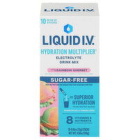 Liquid I.V. Hydration Multiplier Sugar-Free Rainbow Sherbet Electrolyte Drink Mix, 10 Each