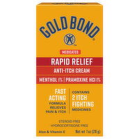 Gold Bond Anti-Itch Cream, Rapid Relief, Medicated, 1 Ounce
