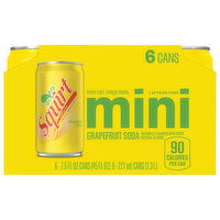 Squirt Caffeine Free Grapefruit Mini Soda, 6 Each