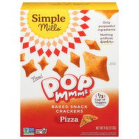 Simple Mills Pop Mmms Snack Crackers, Baked, Pizza, 4 Ounce