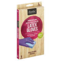 Essential Everyday Latex Gloves, Premium Household, Large, 1 Each