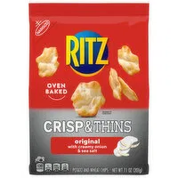 Ritz Crisp & Thins Potato and Wheat Chips, Original, Oven Baked, 7.1 Ounce