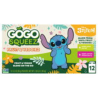 GoGo Squeez Fruit & Veggies On The Go, Boulder Berry, Zippin Zingin Pear, Variety Pack, 12 Each
