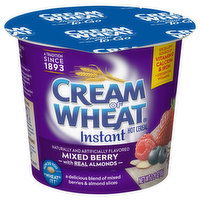 Cream Of Wheat Hot Cereal, Instant, Mixed Berry with Almonds, To-Go, 2.29 Ounce