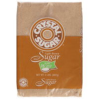 Crystal Sugar Sugar, Light Brown, 2 Pound