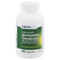 Equaline Glucosamine Chondroitin, Double Strength, Capsules, 80 Each